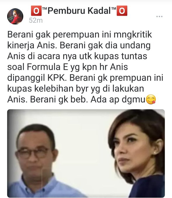 AgusArdhinto's tweet photo. Tantangan yang tak pernah ada tanggapan.
Semoga Mbak @NajwaShihab baik-baik saja...😁 https://t.co/sfPMflPRcU