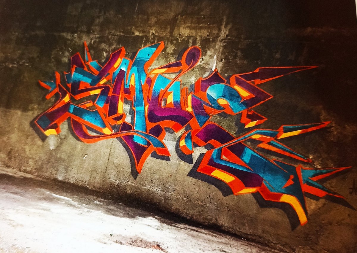 throwupkids's tweet photo. Wall, 2015, Asmoe https://t.co/7Wavp5sTdj