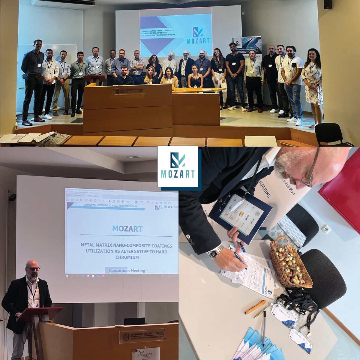 😊 On September 26th and 27th the <a href="/MOZARTEUProject/">MOZART EU Project</a> #consortium is attending a project #meeting 📁 in Athens 📍 hosted by <a href="/ntua/">National Technical University of Athens</a>. 
Read more here 👉: mozart-project.eu/mozart-consort…
#NTUA #MOZART #HorizonEurope #project #coatings #films #presentation #dissemination #communication