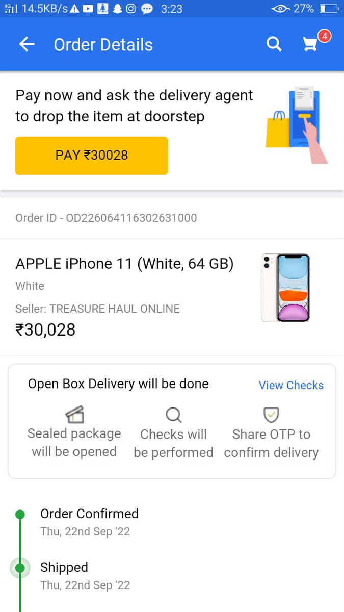 khushagarwall's tweet photo. WHY ONLINE PLATFORMS DON'T CARE ABOUT THEIR CUSTOMERS?
MY FRIEND ORDER I PHONE 11 FROM @Flipkart AND DIDN'T GET HIS PRODUCT YET &amp; ON COMPLAINING IN CARE HE DIDN'T GET VALID DETAILS ABOUT ORDER.
PLEASE LOOK TO THE MATTER ASAP.
@flipkartsupport @FlipkartSellers @ConsumerReports https://t.co/Cw0vboxkLb