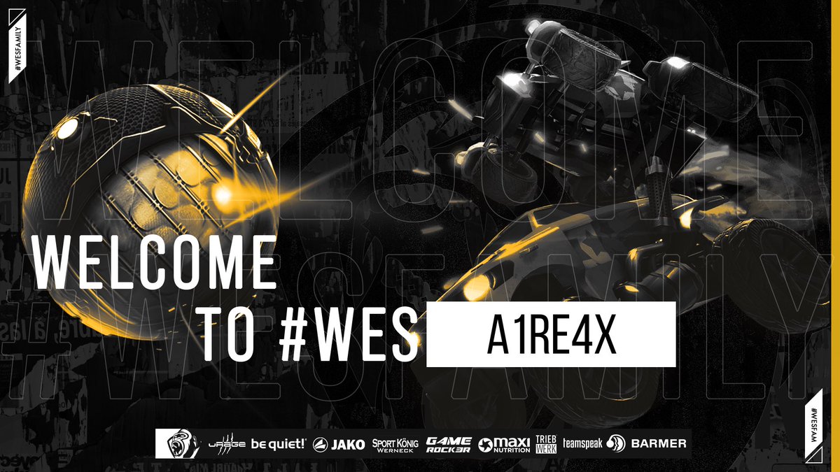 Jeder Abschied, öffnet neue Türen.

In diesem Sinne heißen wir unseren neuen #RL Spieler <a href="/A1re4x/">A1re4x</a> willkommen.🤝🏼 Zusammen mit <a href="/RL_TrickShot/">Steven 'TrickShot' A.</a> &amp; <a href="/Bwnjaminrl/">Bwnjamin 💙💛</a> steht nun das neue Mainlineup.!

Der gute @AgentF03 wechselt auf die Subposition zu <a href="/histytm/">.Histy™</a>.

Wir wünschen euch viel Erfolg 💪🏼