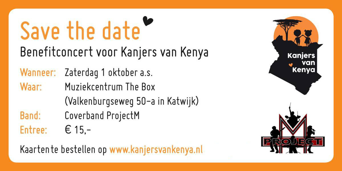 Benefietavond Kanjers van Kenya met coverband Project M vrijdag 1 okt.  Deze stichting heeft als doel kansarme kinderen in en rondom Nairobi de mogelijkheid te bieden naar school te gaan. facebook.com/events/8696896…
#benefiet #goededoel #Kenya #Katwijk #livemusic  #Bollenstreek