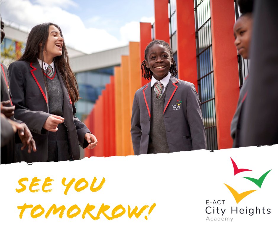 Our Year 7 Open Evening is tomorrow!

- Meet our fantastic teachers and students
- Experience different lessons in action
- Explore all of our great facilities

There is still time to book your place: bit.ly/city-heights-o…