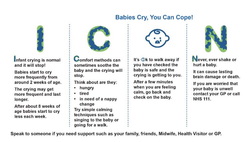 If you have a baby that cries a lot, it can be exhausting and lonely but you are not alone. Crying is normal, it is not your fault, it’s ok to take time out. Keep baby safe, keep yourself safe #iconweek2022