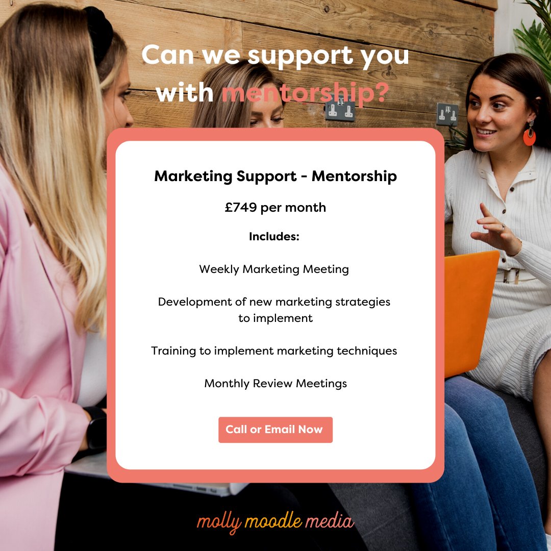 Do you need support on how to maximise your social media presence for your business/brand? 

Our mentorship package allows you to gain not only support you need, but expert advice from Molly!

Get in contact if you are interested in signing up to mentorship