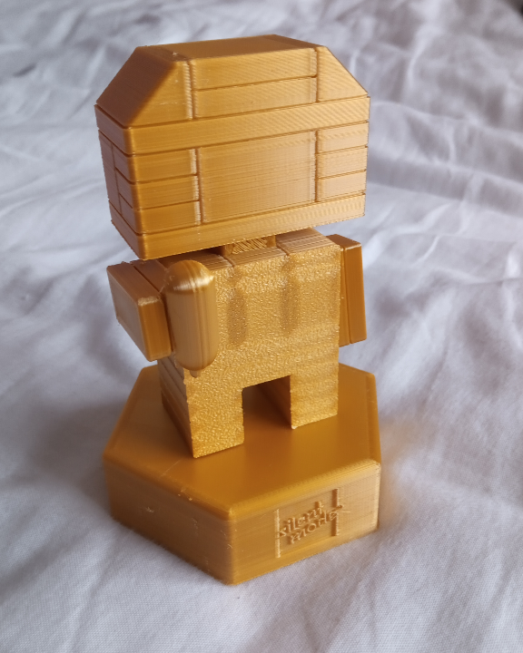 silentmodetv's tweet photo. Apart from printing the body the wrong side up, this #trophy turned out very well.
#creality_masterpiece #gold #noulei #3Dprinting #3dprint #3dprinted https://t.co/oK8gjmnlfw