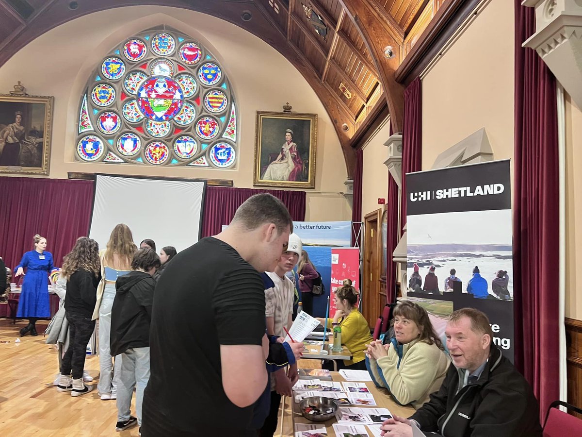 uhishetland's tweet photo. We are at the Lerwick Town Hall today taking part in #ShetlandClimateWeek with @ShetIslandsCll .
Looking forward to meeting more students this afternoon.
#UHIShetland
#thinkuhi #UHI https://t.co/rc83VDQCuD