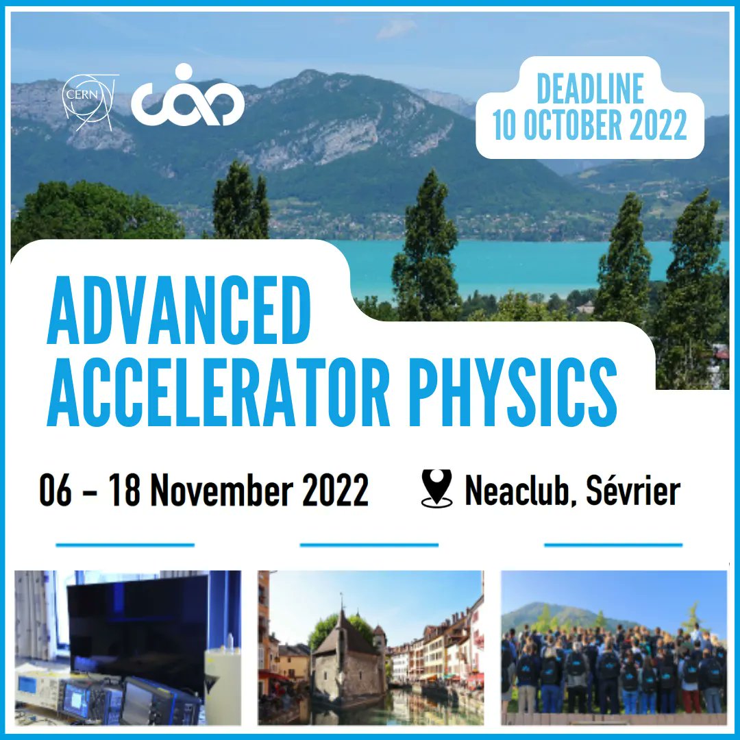 CERN's tweet photo. #Didyouknow that the #CERNAcceleratorSchool holds training courses on accelerator physics and associated technologies for physicists, engineers, technicians, and students?
Register for the upcoming CAS Advanced #AcceleratorPhysics course: https://t.co/8fnIS3f50z https://t.co/VUR5ZnjNKP