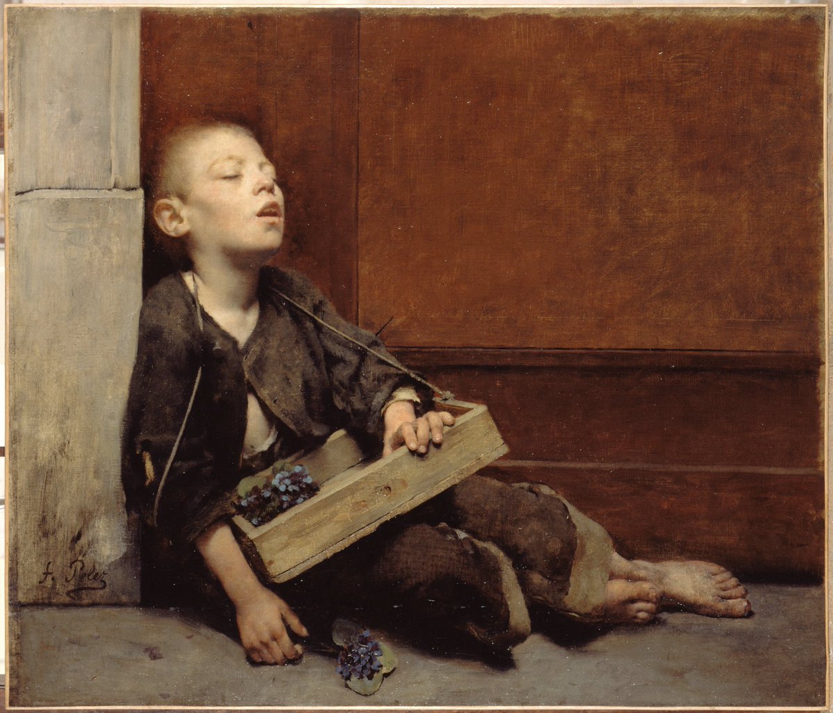 historiayarte_'s tweet photo. “El vendedor de violetas” es una obra realista del pintor francés Fernand Pelez creada en 1885. https://t.co/C1ajue4Jcy