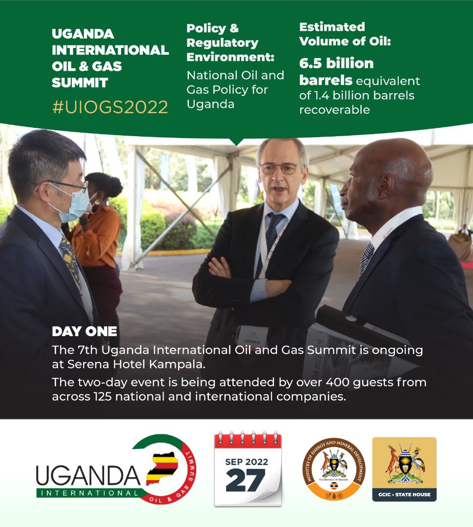 We are at the 7th Uganda international Oil and Gas summit. The two day event is being attended by over 400 guests and presents opportunities and updates in the oil and gas industry in Uganda. #𝗨𝗜𝗢𝗚𝗦𝟮𝟬𝟮𝟮