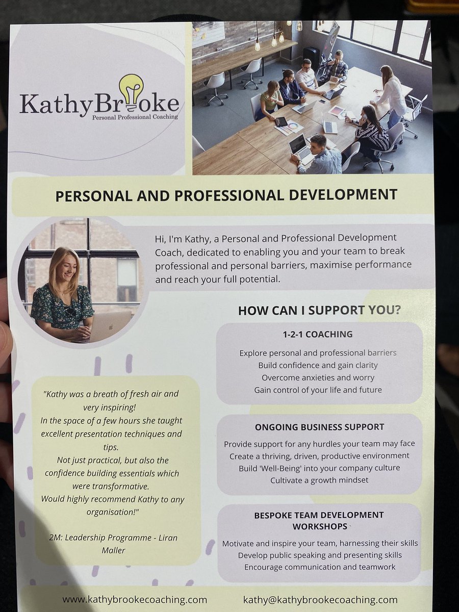 Great informative talk this morning by @Kathy_Brooke discussing topics from confidence to voice techniques when public speaking! Thank you also to @promanchester for hosting such an interesting breakfast event ☕️🥐 <a href="/MSBSolicitors/">MSB Solicitors</a>