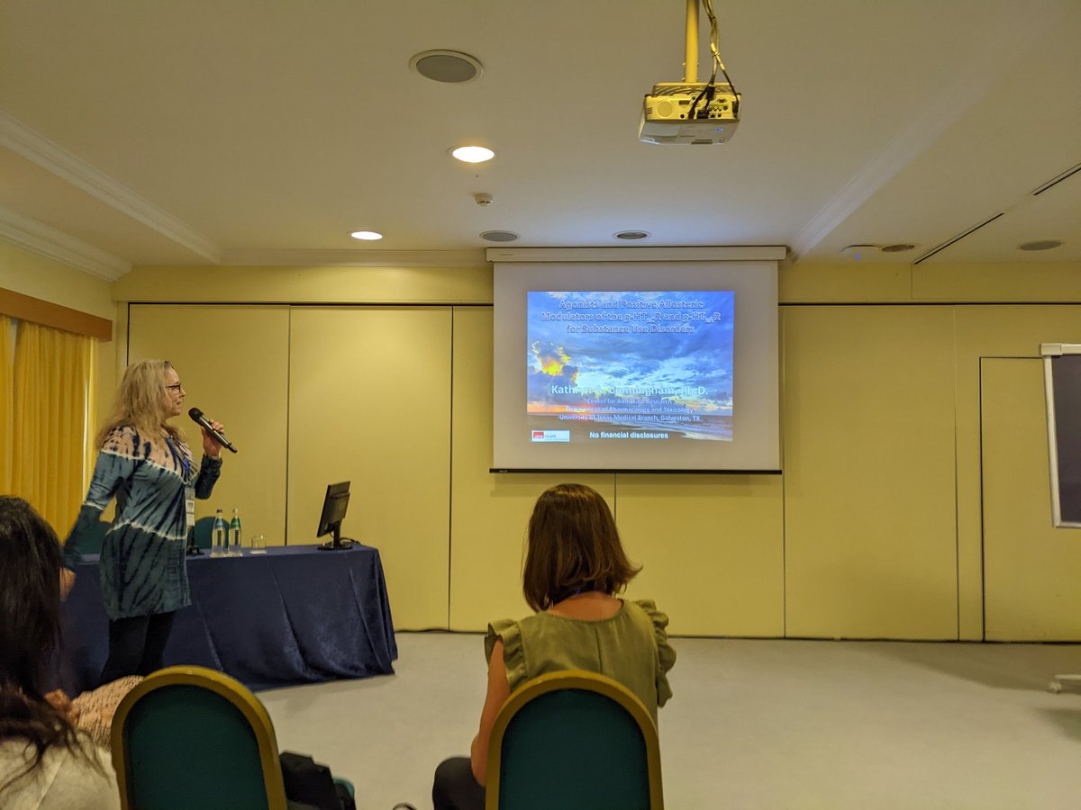5HT_Society's tweet photo. Serotonin present at the #addiction2022 meeting in Sardinia. Lucia Caffino (Italy) Magdalena Zaniewska (Poland) and @DrKatCunningham (USA) presented work on serotonin mechanisms and therapeutic approches in drug addiction. https://t.co/PBfDMS4QN7