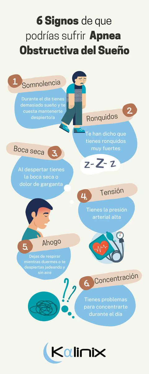6 signos de que podrías sufrir apnea obstructiva del sueño 👇 

#sleepapnea #apneadelsueño #aos #soa