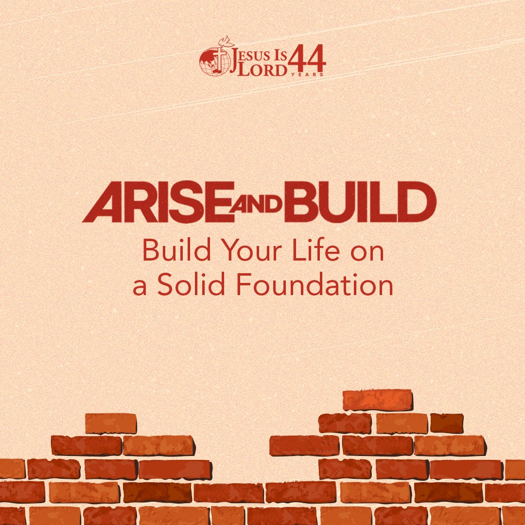 JILWorldwide's tweet photo. Life is uncertain. Problems, challenges, and trials can trouble our minds, sway our faith, and affect our lives. So we must ensure that our life is built not just on something strong, but on Someone who can never be moved: our Lord Jesus Christ.
#ARISEandBUILD #JIL44 https://t.co/maWNVOqzLp