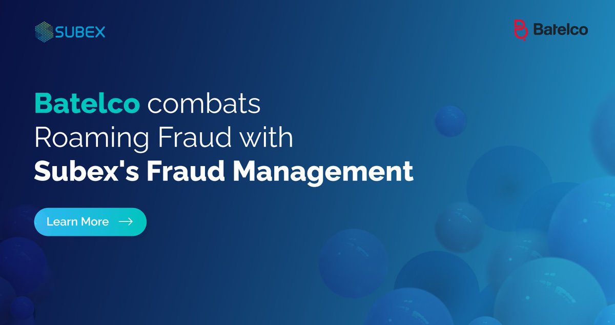 subex's tweet photo. Subex’s #AI-first #FraudManagement system enabled @Batelco, to combat roaming frauds and help them provide uninterrupted services to their customers whilst increasing their revenues.
Read the case study for more details. https://t.co/0Z806QI745
#RoamingFraud #TelecomFraud https://t.co/OUqPjyC8CB