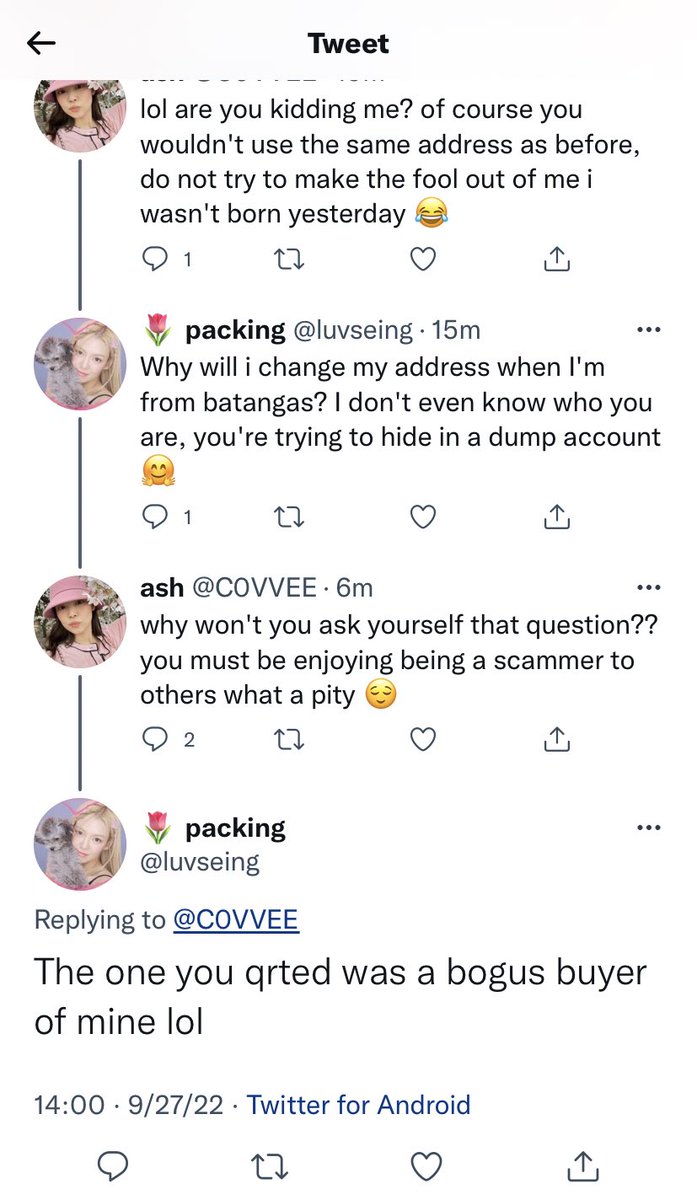 C0VVEE's tweet photo. 그녀는 방금 이 게시물의 판매자임을 인정했어  ㅋㅋㅋㅋ

‼️ scammer jellyscart luvseing pnkchaeng from_9cart from_9sells ‼️ https://t.co/bF9xMORAgk