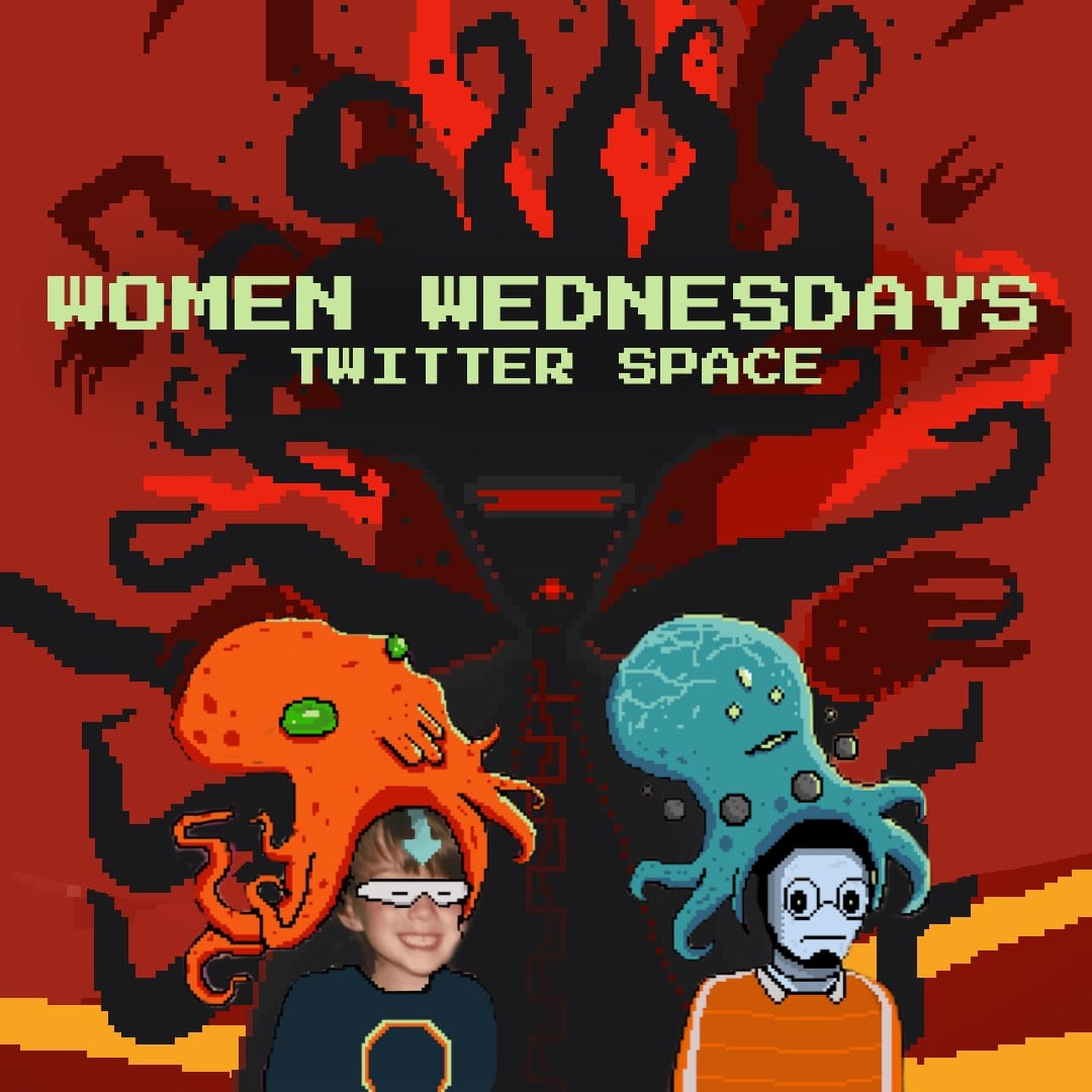OctoHedz's tweet photo. 🎙️ Our topic for the #17 Women Wednesdays 👯‍♀️ is Finding Balance Between Life and Web3 🙏🏽

The Guest Speakers are two of our beloved women and @OctoHedz
holders @_reed_more
&amp; @YashikaKhater 🎉

 We'll go live at ⏰ EST 11 pm ⏰  - set your reminder here: https://t.co/eHWAfMWwI4 https://t.co/Lh5bucwAJH