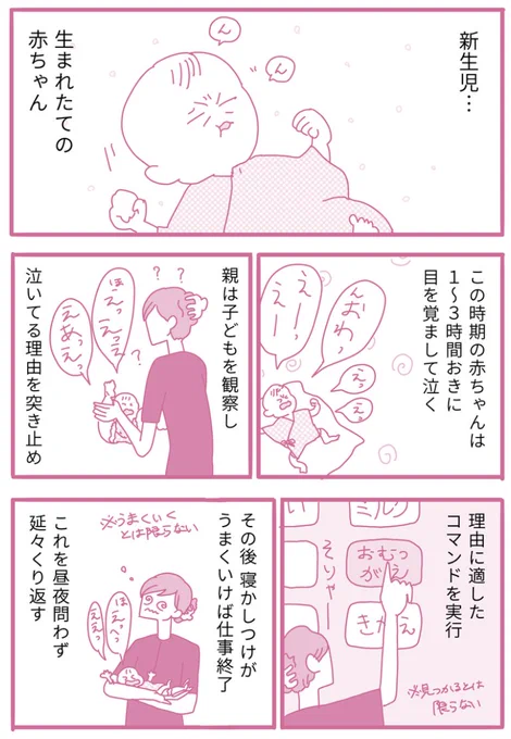 育児漫画更新しました。新生児…特に最初の子どもの新生児期ってなぜあんなに精神を削られるのか?
単にお世話が大変だからってだけでもないよねという話をしてます。リンクから全ページ読めます。

新ちゃんの世話が親の精神をゴリゴリ削ってくる理由|描き子 @kaqico #漫画  https://t.co/vdCzWxkOt7 