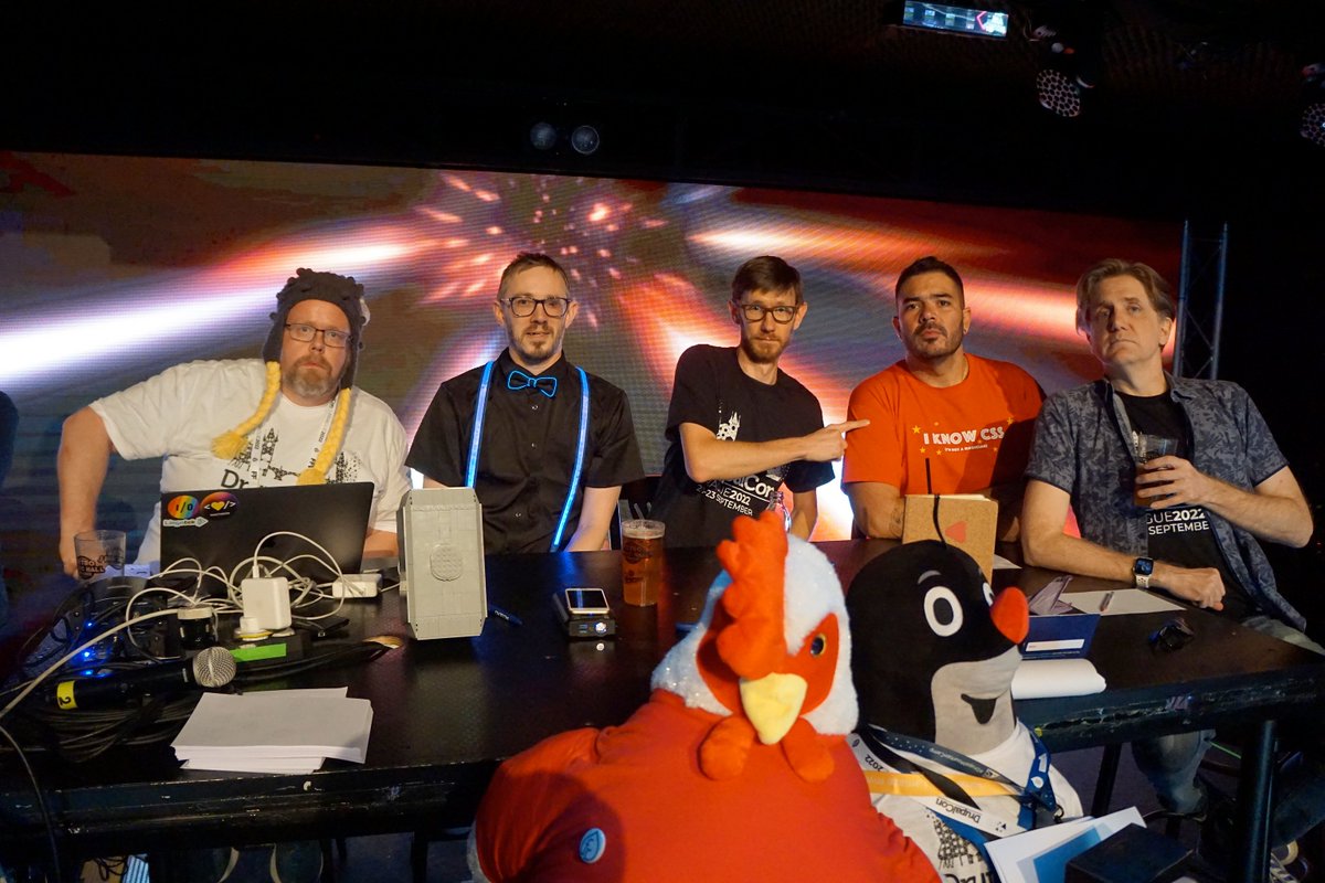 Honorable members of the <a href="/DrupalConEur/">DrupalCon Rotterdam 2026</a> Trivia Night - <a href="/drupalviking/">Hilmar Hallbjörnsson @ Drupalviking</a> <a href="/JohnAlanCook/">John Cook</a> <a href="/JohnAlbin/">John Albin Wilkins</a> - no bribe no thrive. Another successful Trivia by <a href="/annertech/">Annertech</a>