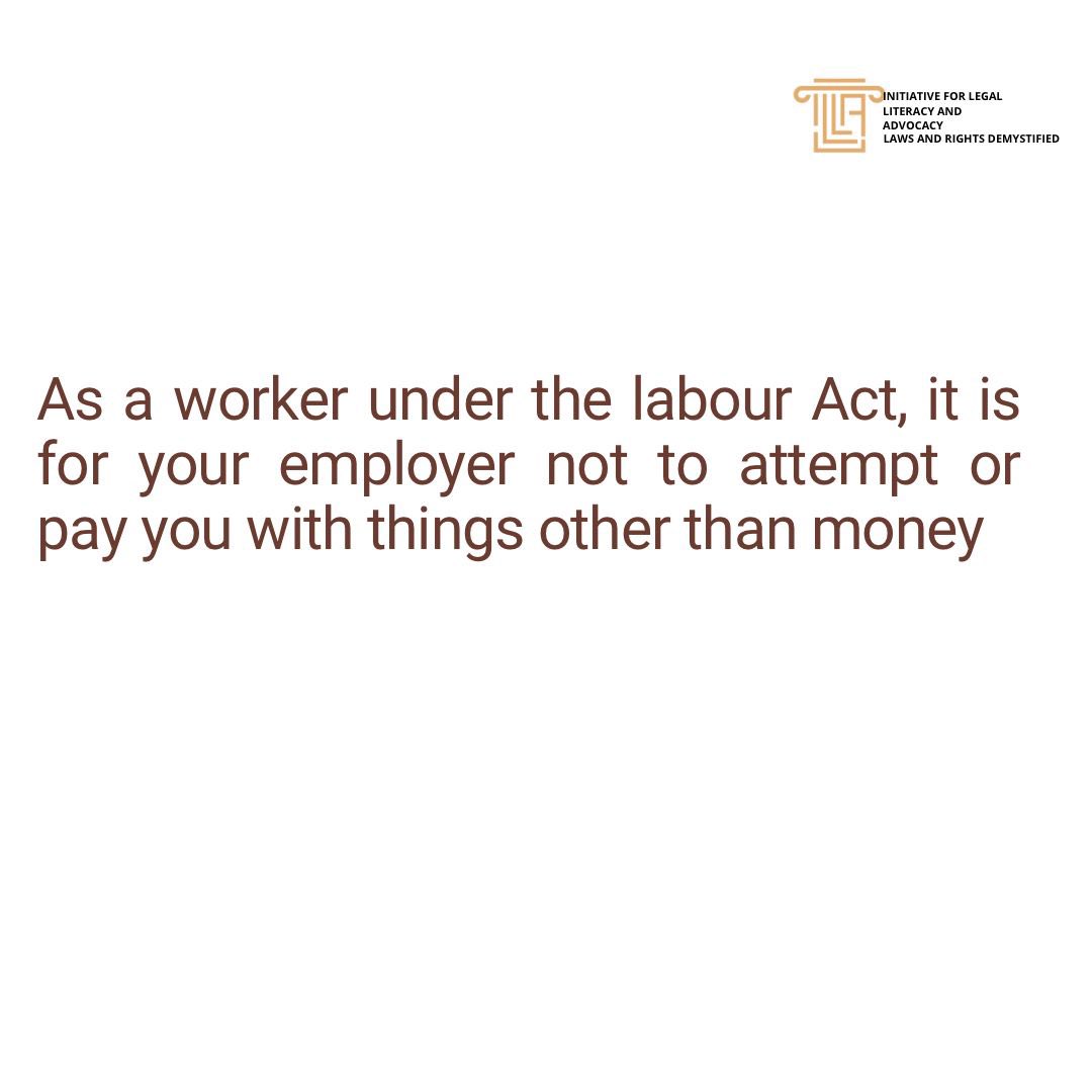 illang_org's tweet photo. When under an employment relationship and your HR proposes salary payment in other means other than cash, this should be your response.

#ILLA
#lawyerup
#legaltips https://t.co/sd8mhfsYE9