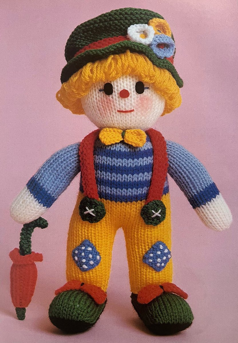 DDCrochetDesign's tweet photo. Excited to share this item from my #etsy shop: Knitted Toy Cuddly Clown and Umbrella Knitting Pattern #embroidery #knittedtoy #knittedclown #earlybiz #SSB #Crafts #clown #knit #clownpattern #knittingpattern #cuddlyclown #umbrella https://t.co/69cBwmwT1e https://t.co/QCWg7k6Hdy