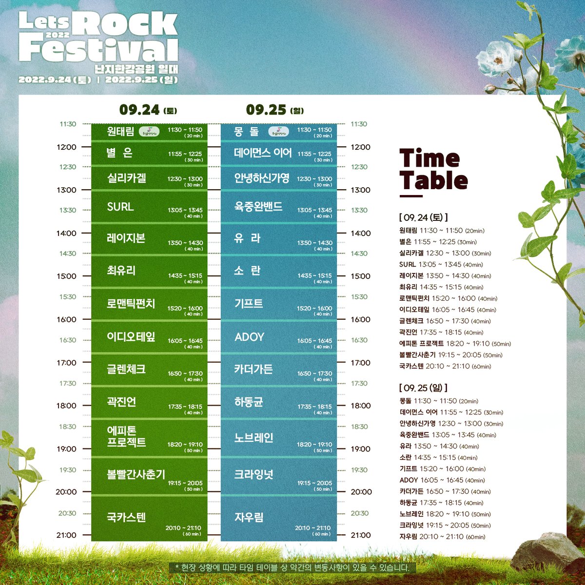 Guckkastens_Bio's tweet photo. 2022 렛츠락 페스티벌ㅣ2022.09.24ㅣ@난지한강공원 일대

<Set List>
1.Montage
2.스크래치
3.소문
4.Faust
5.붉은 밭
6.거울
7.Sink Hole
8.꼬리

(앵콜) Lazenca, Save Us

*티켓
https://t.co/8yUbBvCTGu https://t.co/C9RtCrNPZT