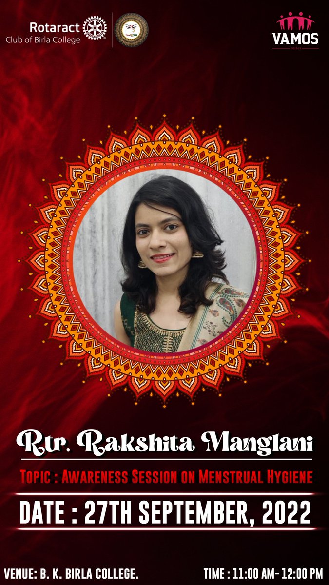 rc_birla's tweet photo. Hello Everyone !❤️
Menstruation is not a problem, poor menstrual hygiene is.
On the occasion of 2nd day of Navratri, we RCBirla are up with an initiative wherein we will be conducting a session covering the concept of Awareness on Menstrual Hygine by:
Rtr. Rakshita Manglani. https://t.co/Cw6TGbkvBe