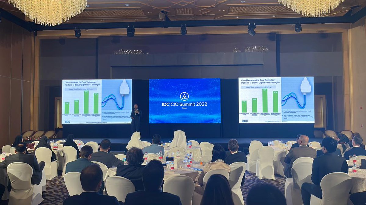 IDCMEA's tweet image. #IDCQATARCIO Summit opens to a packed house with the @IDC Keynote on Innovating in a Digital-First World by Ranjit Rajan, Vice President, Research (META), IDC
@ranjitrajan1