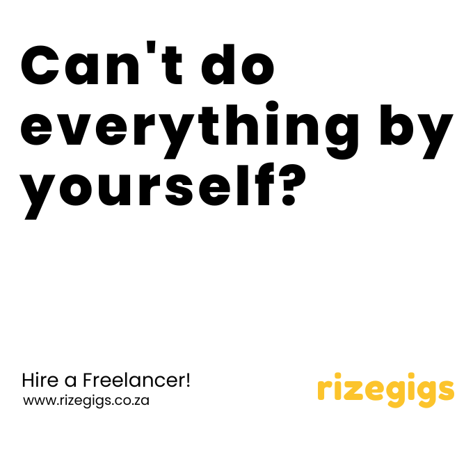 rizegigs's tweet photo. Hire the Best Freelancers in South Africa!
https://t.co/sNfPvWmtUz

#FreelancersZA #Freelancing #FreelanceJobs https://t.co/mr3hOWqu1t