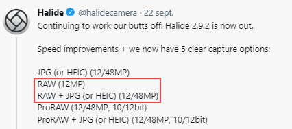hodlok's tweet photo. @Olli0103 @halidecamera @halidecamera has twitted several times that the RAW option is only available on 12Mpx. To use 48Mpx RAW it has to be ProRAW. So if you shot in RAW it means that those great shots are on 12Mpx so it's amazing how sharp they look even without reaching 48Mpx! https://t.co/zG6V91srA7