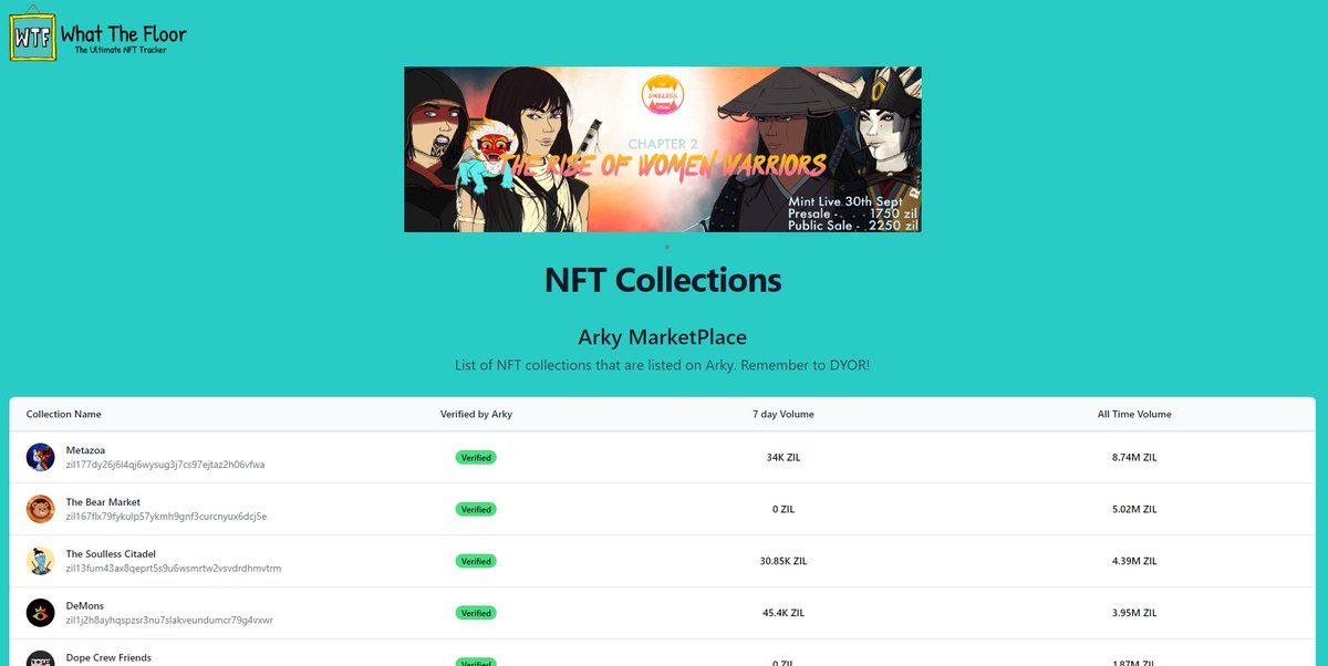 If you have a banner and want us to advertise, do contact us. All the best for @SoullessCitadel woman mint which is happening on 30th sept 9pm SGT

#Zilliqa