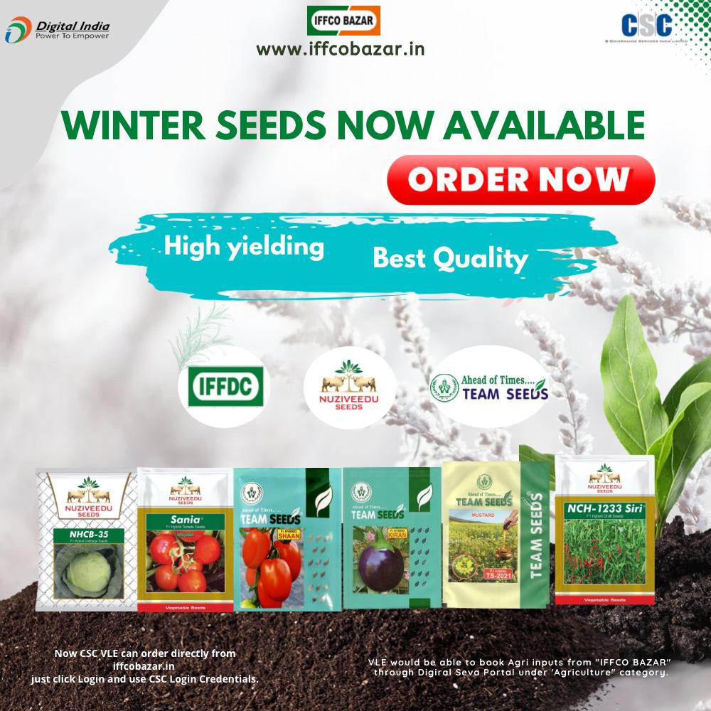 CSC_Agriculture's tweet photo. High yielding winter seeds are now available. Order Now.

#CSCAgriculture
#CSCSupportsFarmers

@sanjaykrakesh @PrabalSingh150 https://t.co/x1kYM0kiDg