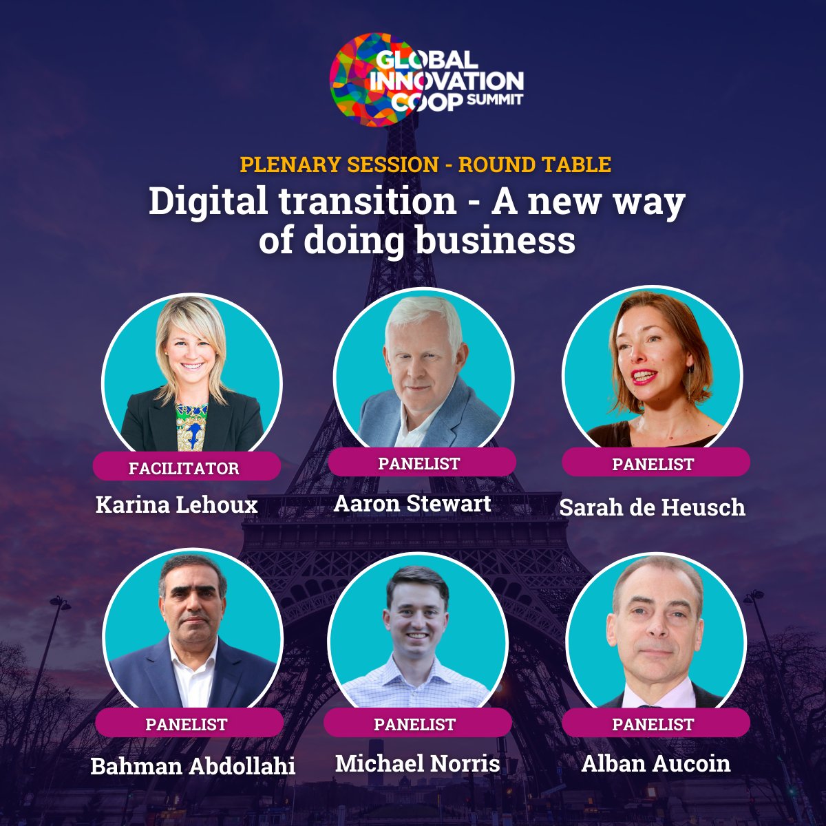 EACB_News's tweet photo. THIS MORNING > Global Innovation Coop Summit in Paris 

#EACB is proud to be a partner of this event &amp; to have Board and GA members in panels Alban AUCOIN @CA_Fnca &amp; Guy CORMIER @DesjardinsGroup

#GICS22 #coops https://t.co/zmQUsagb46