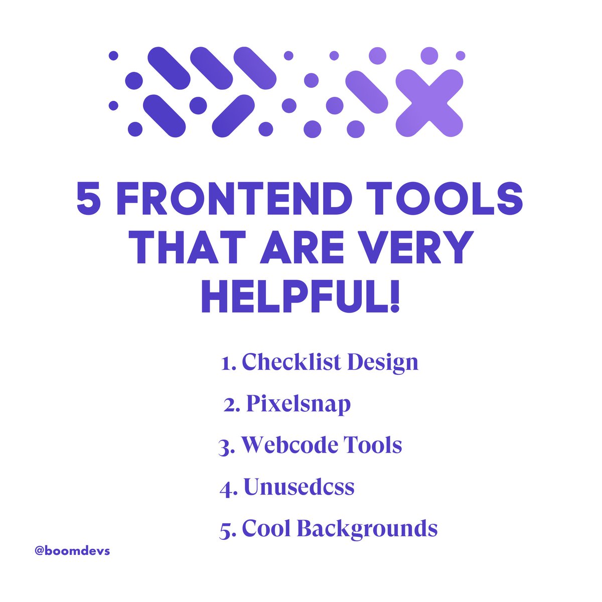 boom_devs's tweet photo. Best Frontend-Tools 🔥

#CSS #htmlcode #htmlDeveloper #websitedevelopmentcompany #developerexperience #websitedesignservices #websitetools #helpfultools #codingchallenge #CoderDojo #metatages #webproject https://t.co/hZb6istkCr