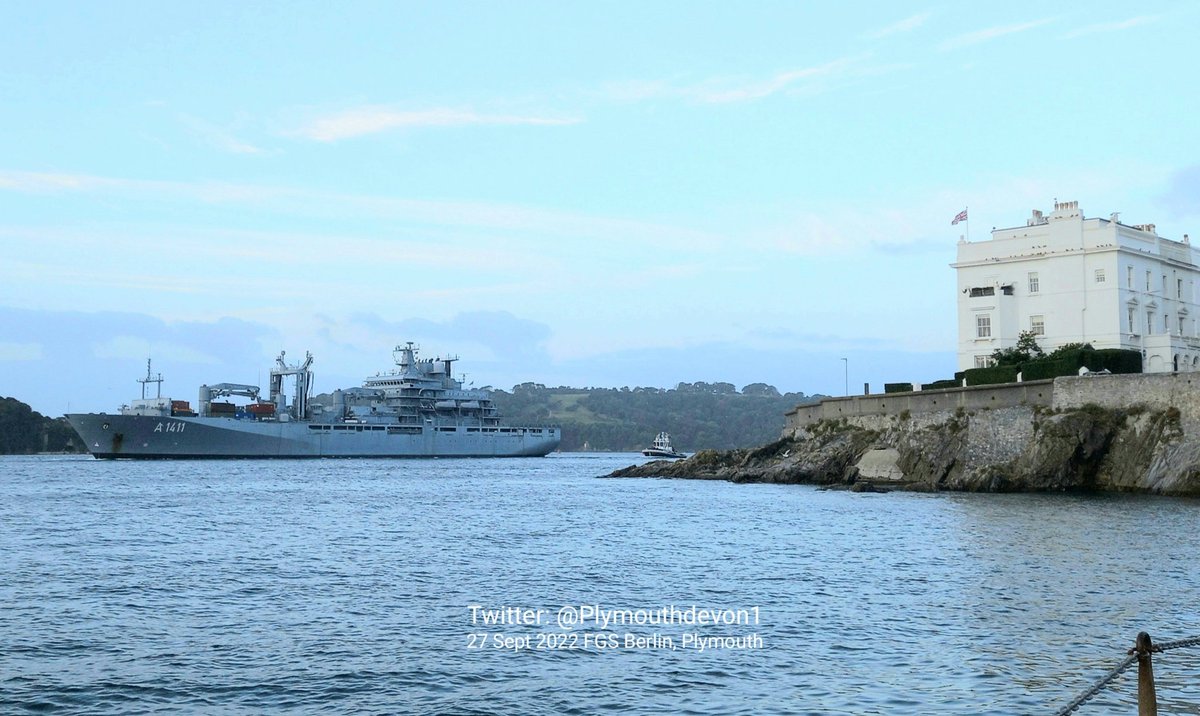 PlymouthDevon1's tweet photo. 🇩🇪 FGS BERLIN (A1411) outbound from Devonport Plymouth early this morning. #Plymouth #FGSBerlin #Devonport @FgsLog #FGS #deutschemarine #A1411 https://t.co/zhy1oDPasG