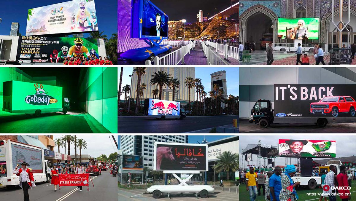 Led_displays_'s tweet image. Take your business on the road🚛

We are thrilled to share our mobile LED screen solutions! 
√ LED trailer displays
√ LED truck displays

#mobileleddisplay #mobileledscreens #outdooradvertising #ledsignforbusiness #leddisplaymanufacturer