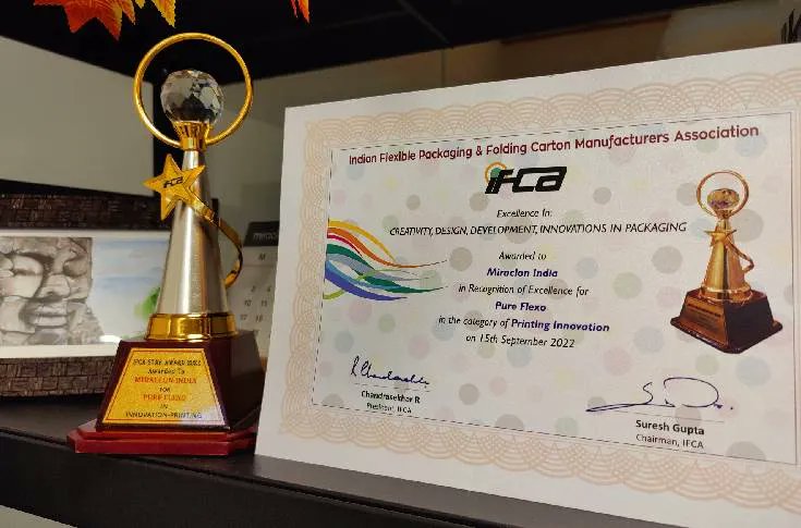 WhatPackaging's tweet photo. Miraclon has been at the forefront of a mission to ensure flexography deploys high press speeds and superior results. Which is how Miraclon's PureFlexo Printing won the IFCA Award which was bestowed by the IFCA in Mumbai. 

Read more: https://t.co/WaesSmOP5S 

@KodakFlexcel https://t.co/PcEAQeIPwH