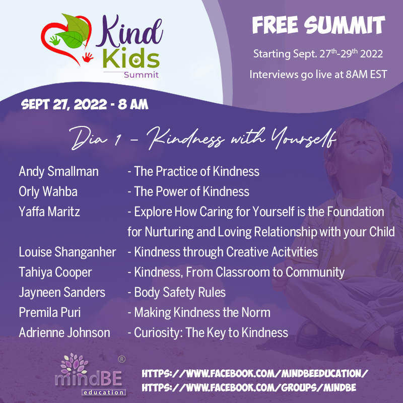 mindBEedu's tweet photo. Join Dr. Helen Maffini and Whitney Stewart for the Kind Kids Summit today at 8 AM EST!
Today's speakers will discuss 'Kindness with Yourself.'
https://t.co/VY1gnBRTfR
The summit goes live on September 27-29th, 2022!
#kind #kindness #kindkidssummit #kindkids #mindfulness #mindbe https://t.co/BwL9ci2THH
