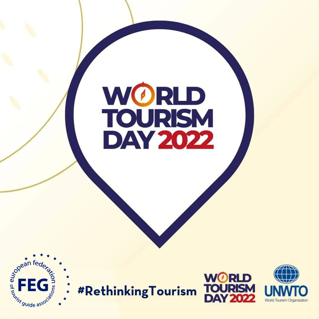 FEGTouristGuide's tweet image. The European Federation of Tourist Guide Associations (FEG) wishes a happy World Tourism Day 2022.

#ReadyToGuide #FEG_QualifiedTouristGuides #Tourism #WorldTourismDay #RethinkingTourism