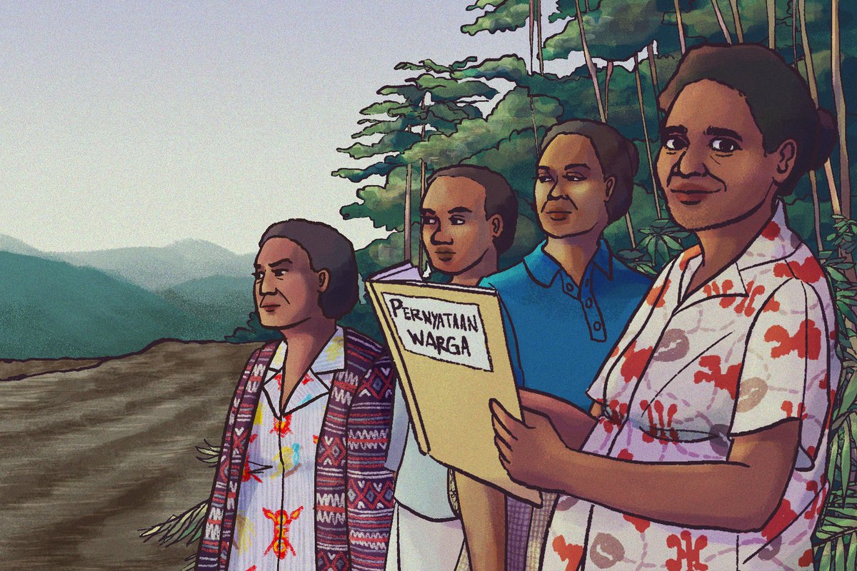 #News #Jayapura: Women in #Papua talk about how their Indigenous Land was attacked and illegally seized by #PalmOil companies #landgrabbing #FreeWestPapua #PapuaMerdeka #Boycottpalmoil #Boycott4Wildlife projectmultatuli-org.translate.goog/mama-mama-lemb…