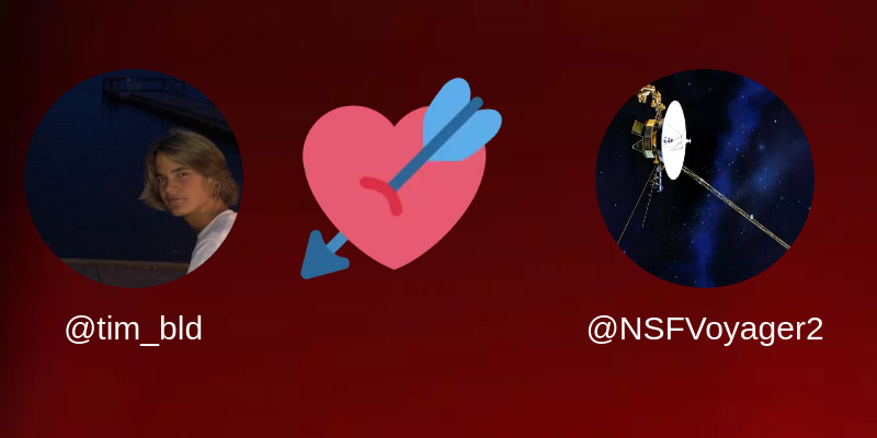 tim_bld's tweet photo. My Twitter Crush is: @NSFVoyager2

Find yours at https://t.co/TxzkDRrc2j

⠀ https://t.co/2WgRnPjJMt