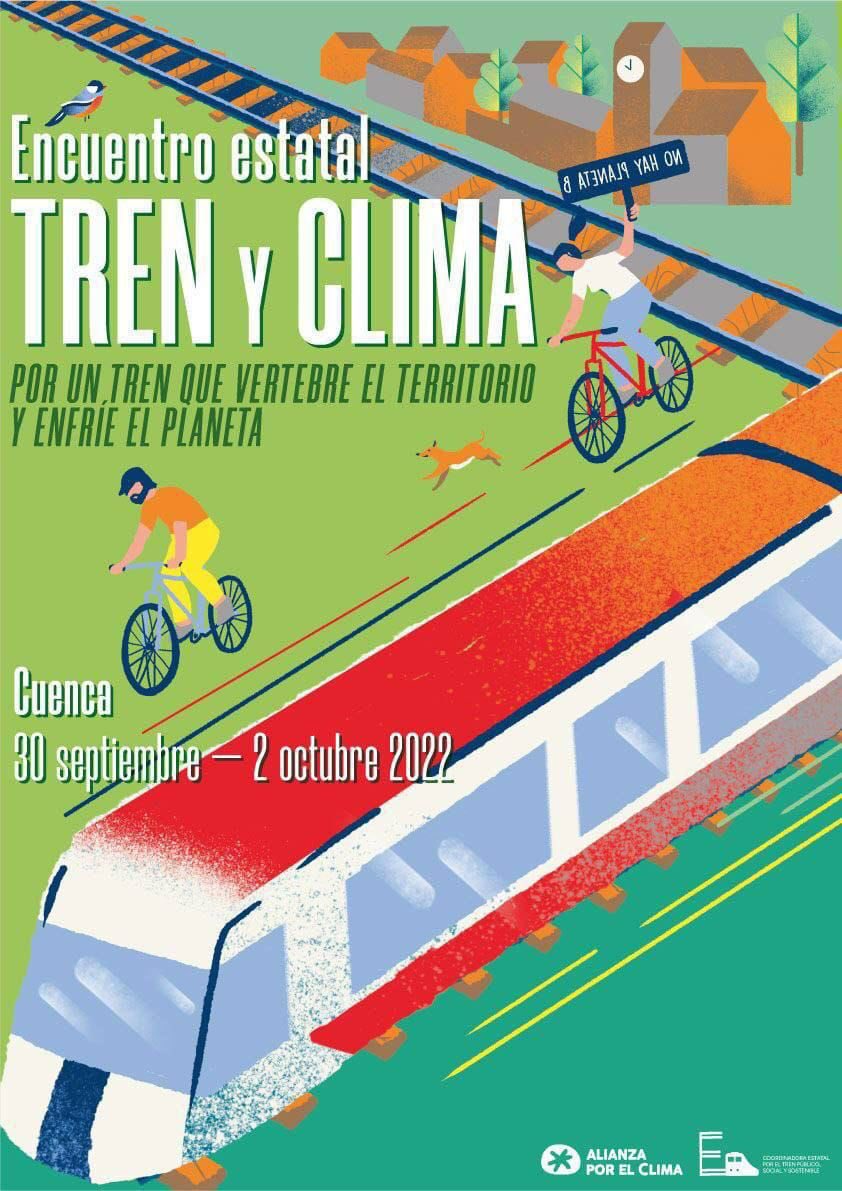 ManuSalutIV's tweet photo. Per un 🚆 que vertebre el territori i refrede el planeta
📢Ens convoquen a la III Trobada Estatal, Tren i Clima, que se celebra enguany a Conca els dies #30setembre ,1 i 2 d'octubre
✒️Pots inscriure't https://t.co/EYHkHPJ5bF
Coordinadora Estatal pel 🚆Públic, Social i Sostenible https://t.co/zOWwAsheuk