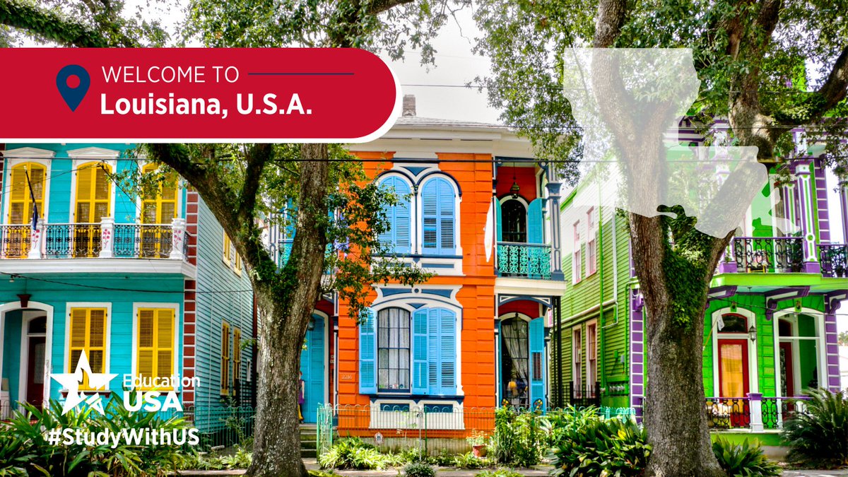 EdUSAinSA's tweet photo. 🎺 Looking to understand Creole and Cajun culture, try regional cuisine, or soak up New Orleans’ history?  Louisiana has it all!  Bienvenue en #Louisiana ➡️ https://t.co/IpjHI39RnP. https://t.co/pbe3iv6tBI