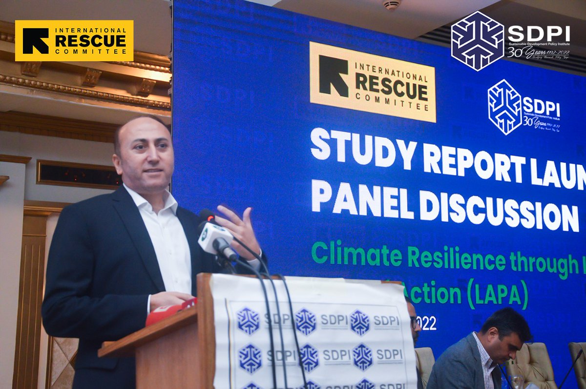 SDPIPakistan's tweet photo. We can integrate the indigenous knowledge of local communities with modern knowledge to help them adapt to climate change impacts. For community resilience we need to have a bottom up approach. #LAPA is a community driven approach. Dr. Shakeel Hayat https://t.co/nnnAulAEP0