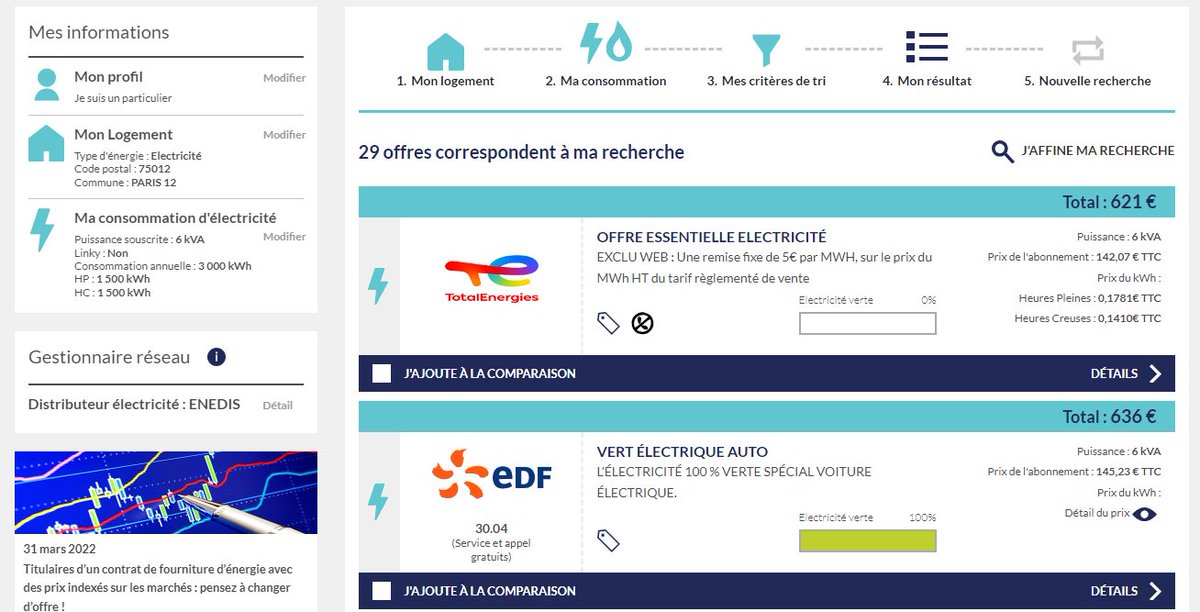 Simulation du coût de l'électricité en belgique et en france, pour la même consommation.
ça pique un peu.