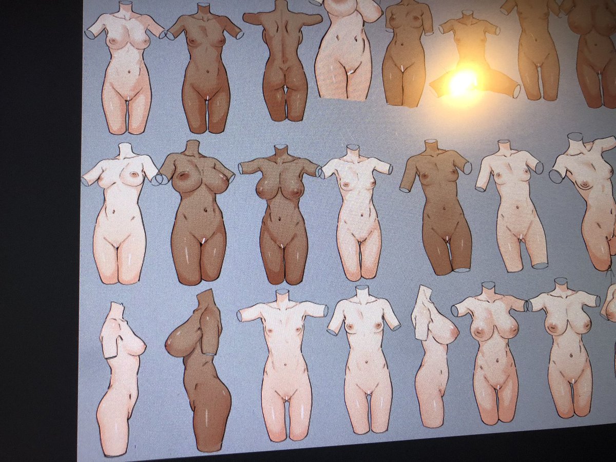 基礎となる素体イメージを固めていく
湧き上がるリビドーとの戦い……
これらの図表が完成したら印刷し、壁に貼り付けて目にひたすら焼き付ける(°_°) 