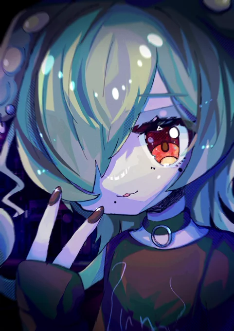パンクなウルフカットずんだもん(悪魔合体ウルフカットずんだもん)の𝐹𝐴𝑁 𝐴𝑅𝑇です 