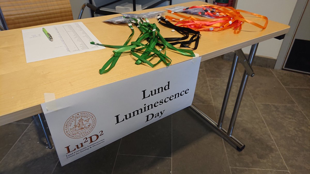 Getting ready for the first ever Lund Luminescence Day! @LundGeology <a href="/medfak_LU/">Medicinska fakulteten, Lunds universitet</a>