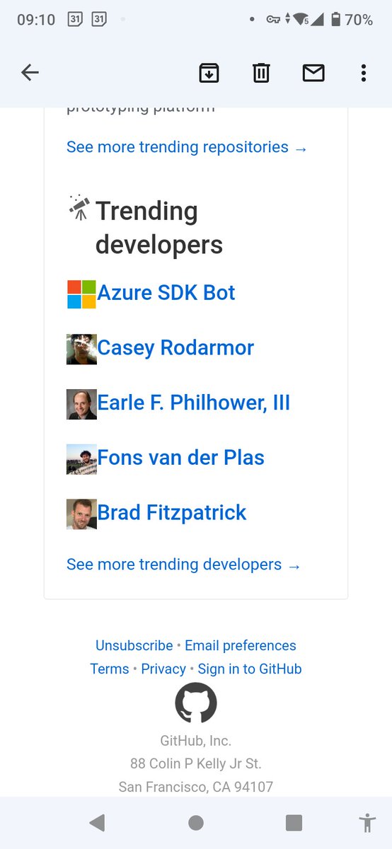 a_kind_of_space's tweet photo. My kudos to Azure SDK Bot, getting on the top of trending GitHub developers 😮 @github #azuresdk https://t.co/4FlRl08IlT