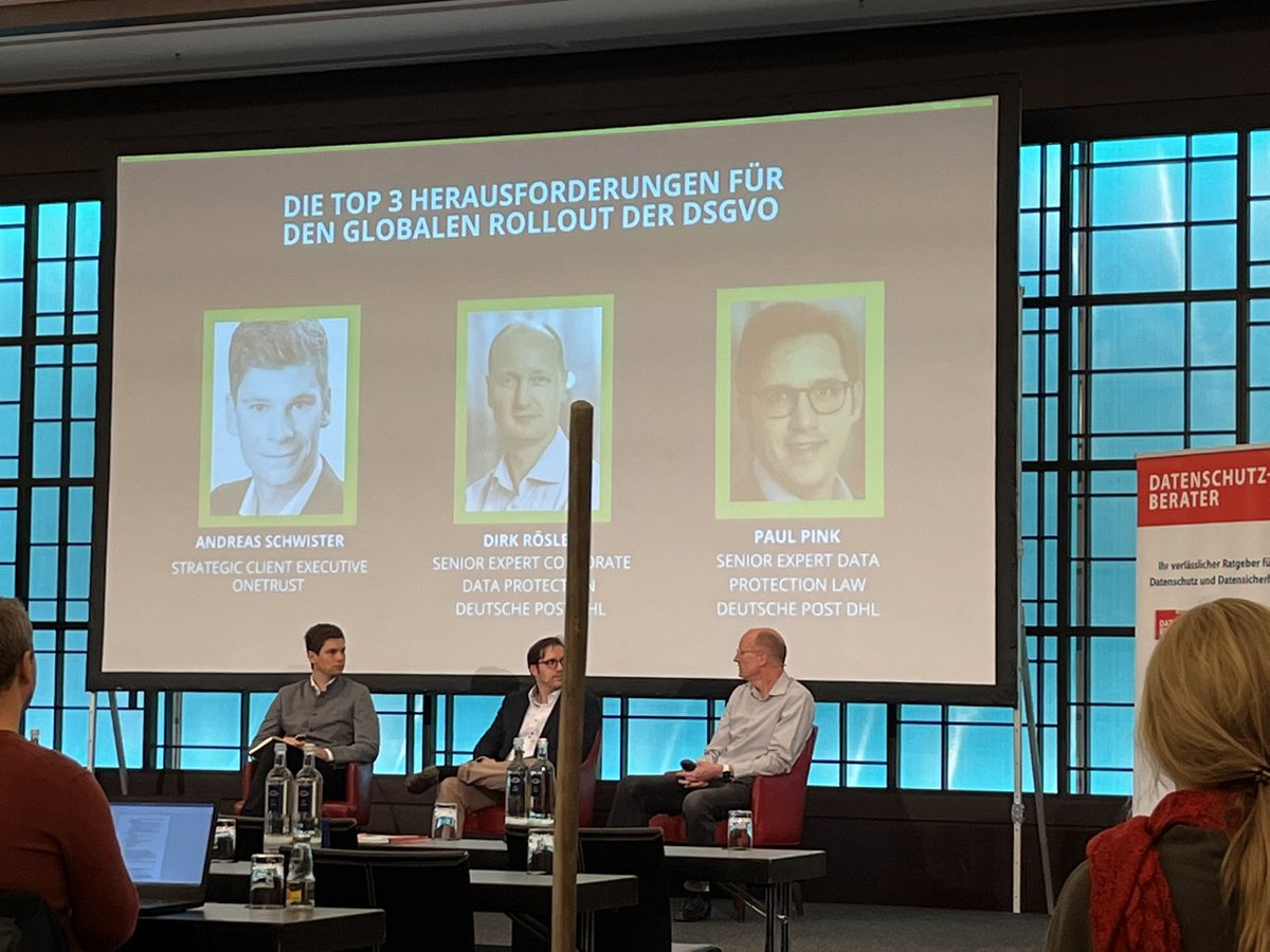 #dsk2022: Dirk Rösler von Deutsche Post DHL zu den Herausforderungen für den globalen Rollout der DSGVO: ohne die Mitarbeiter-Awareness funktioniert es nicht. Und dabei Mitarbeiter überzeugen, dass Datenschutz eine gute Sache ist und nicht nur Top Down aufdrängen 👍